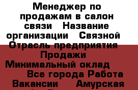 Менеджер по продажам в салон связи › Название организации ­ Связной › Отрасль предприятия ­ Продажи › Минимальный оклад ­ 28 000 - Все города Работа » Вакансии   . Амурская обл.,Белогорск г.